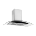 CK90CGNF Glem 90cm Curved Glass Canopy Rangehood - Stainless Steel
